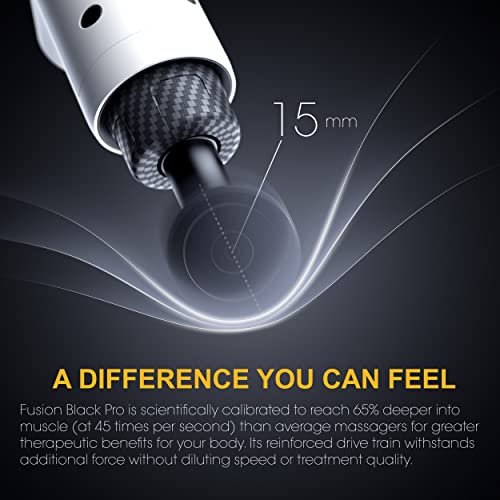 Fusion Black Pro Muscle Massage Gun Deep Tissue Percussion Muscle Massager Gun For Athletes Pain Relief Therapy And Relaxation, Percussion Therapy Chiropractor Massager, Body Massager (White Pro) #TOP4