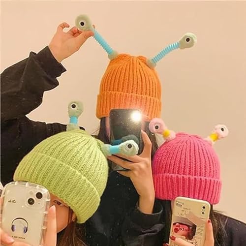 Winter Parent-Child Cute Glowing Little Monster Knit Hat & Gloves. Light Up Hat & Gloves for Party2