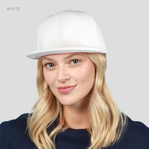 Image of Flat Visor Melange Heather Snapback Hat Blank Cap Athletic Baseball Cap 4 Colors