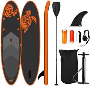 NEMAXX® SUP Board 320×78×15 cm – bis 140 kg – aufblasbares Stand-Up Paddle Board Set mit Tasche, Paddel, Finne, Pumpe & Reparaturkit – Allrounder Surfboard PB320 II