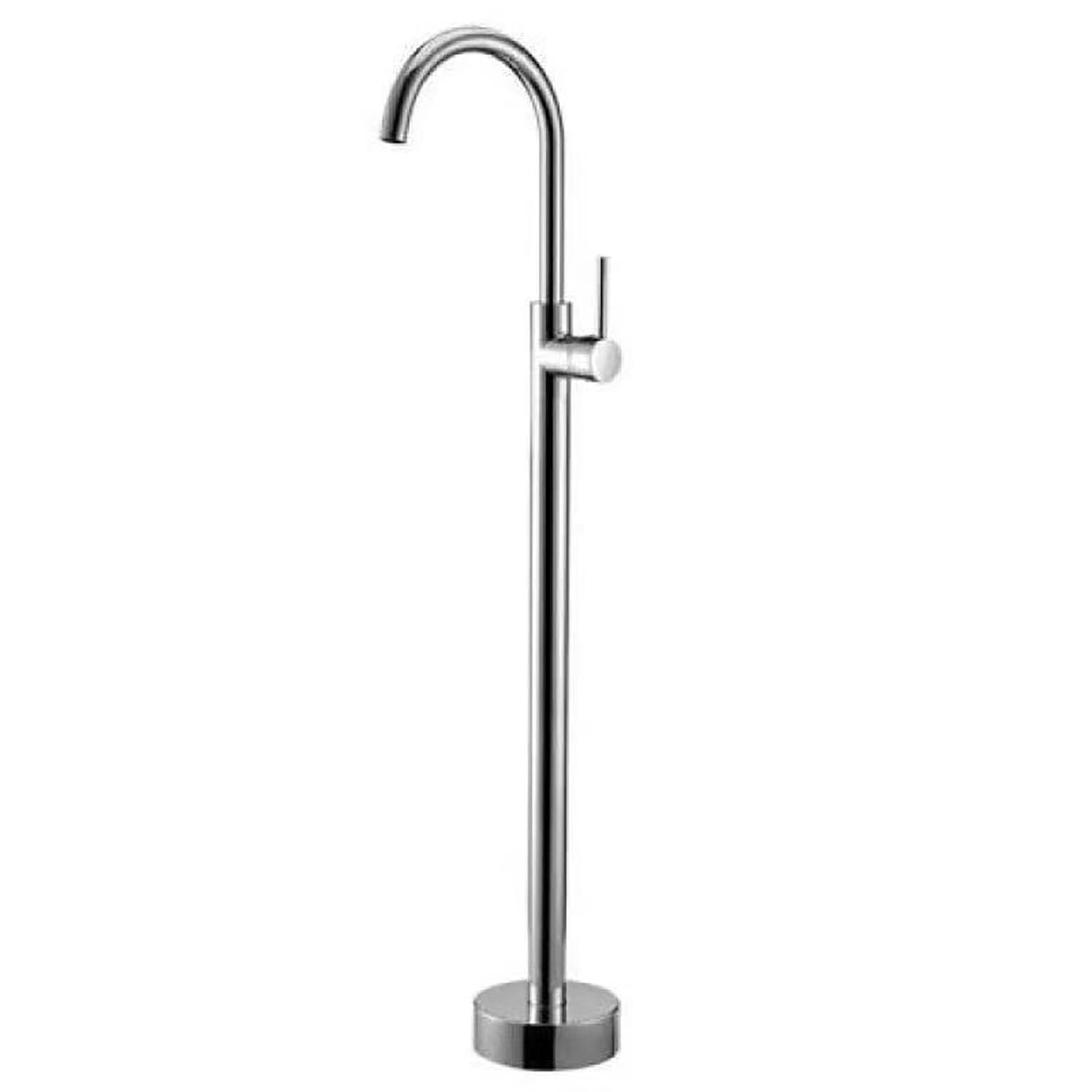 KUNYOS Freestanding Faucet Bathtub, 360°Rotate Spout Peep Faucet for Tub Single Hand Floor Standing Tub Faucet Faucet Bathroom,Chrome,A