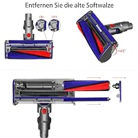 v11 bürste für Dyson V15/V10/V8,bodendüse für dyson SV10/SV12/SV14,fluffy bodendüse,Elektrischer Soft Roller ersatzbürste,ersatzteile bürste Weiche-Reinigungsbürste-Yivy – Ansicht 6