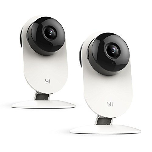 YI 2pcs Home Camera, 720p Wireless IP Security Surveillance System with Free Motion Alerts Cloud 6-Seconds Clips, Night Vision, Baby Monitor on iOS, Android App - Cloud Service Available