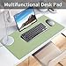 Bloss Green Desk Mat, Desk Matt for Desktop, Large Leather Desk Pad, Desk Pad Mat Waterproof, Computer Mat for Office Work/Home/Decor (31.5 x 15.7 Inches)