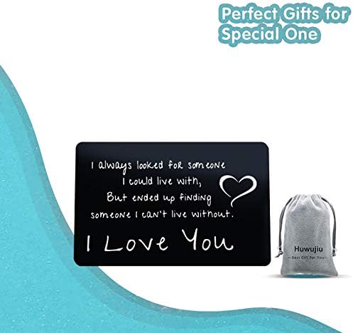 Engraved Wallet Insert Card for Boyfriend Husband Valentines Day Gifts for Men Wedding Anniversary Card Gifts Christmas Birthday Gifts I Love You Gifts for Boyfriend Fiance
