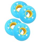 BESPORTBLE 4 Piezas Ruedas De Patines Rueda para Monopatín Patines Mujer Ruedas De Rodillos Rueda De Patines Rueda para Patines Ruedas De Patinaje Rueda De Patín Rueda Útil Blue Rueda De Goma