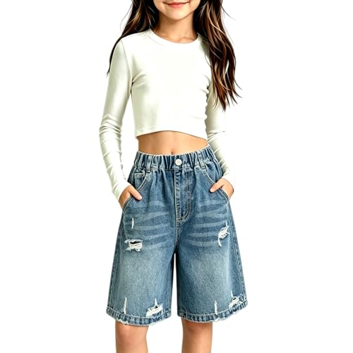 Short décontracté avec poches pour fille pour éviter de serrer la taille