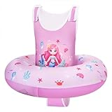 HeySplash Toddler Swim Vest for Age 3-6, Swim Trainer Vests with Adjustable Strap fit for Boys Girls 30-60lbs, Children Swimsuit, Floating Tubes Swim Jackets, Beginner Learn to Swim, Purple Mermaid