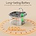Voluas Cat Water Fountain Stainless Steel: 108oz/3.2L Wireless Cat Fountain Battery Operated for Drinking Indoor, Automatic Pet Water Dispenser Bowl with Ultra Quiet Pump, Easy Clean BPA-Free