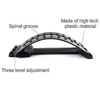 LcFun Back Massage Stretcher Arch Black Magic Message Stretcher Back Stretcher Lumbar Support Device Relax Mate Spine Pain Relief Chiropractic