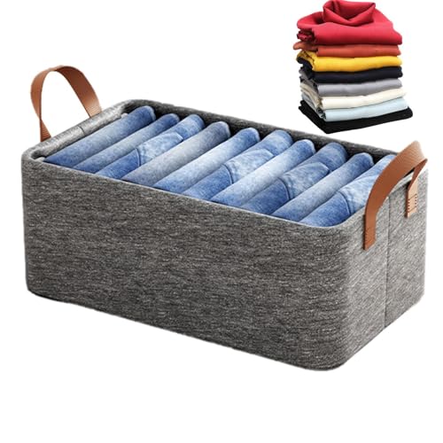 Scatola per cassetti vestiti pieghevoli - contenitore morbido per jeans, leggings, top | Porta cubby leggero per disposizione della camera da letto, smistamento del mobile, imballaggio di viaggio e so