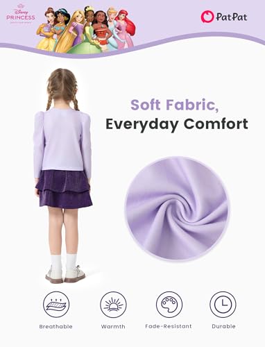 Disney Frozen Elsa Stitch Princess Minnie Toddler Girl 2 Piece Outfit Puff Sleeve Top & Sparkly Skirt Set Birthday Dress 2-9Y3