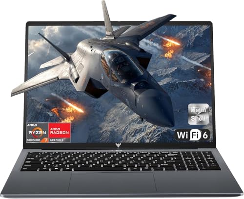 ACEMAGIC Gaming Notebook AMD Ryzen 7 5700U(Battere i7-1265U),Tastiera Retroilluminata PC Portatile,RAM 16GB NVME SSD 512GB,16,1″ Full HD 1920×1080 Color(grigio)