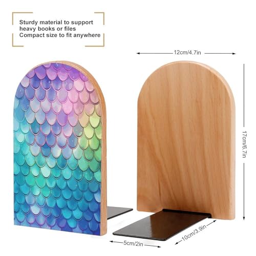Sujetalibros de madera antideslizante para evitar caídas de libros 3