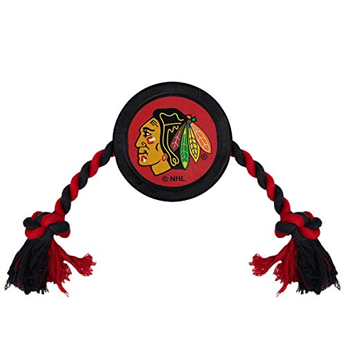 Jouet puck Chicago Blackhawks Pets First résistant pour chiens et chats - 2