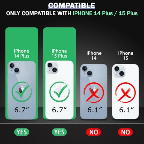 Image of Compatible with iPhone 14 Plus / 15 Plus | Premium Textured Microfiber Candy Protective Case | Shock-Absorbing Back Cover with Enhanced Camera Guard (Grey)
