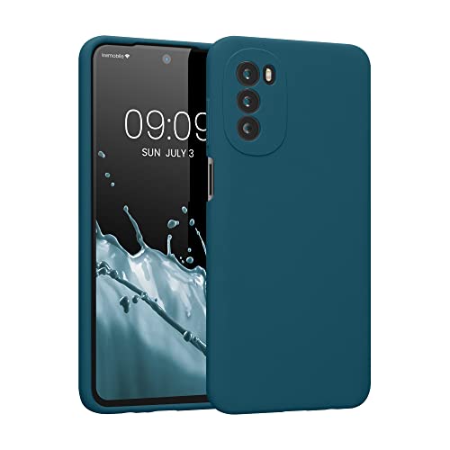 Kwmobile Cover Per Motorola Moto G52 / Moto G82 5G Custodia - Back Case Per Smartphone In Silicone Tpu - Protezione Gommata - Petrolio