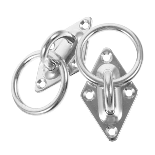 JECOMPRIS 2pezzi Ganci Ancoraggio in Acciaio Inox Per Cassone Camion Cinghie Per Rimorchi Per Barche Staffe Per Ganci Ancoraggio Piastra Montaggio Anello Tenuta