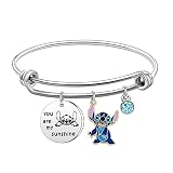 Inspirational Bracelet For Women Lady Girls Gift,Funny Adjustable Pendant Dangle Bangle Silver Jewel