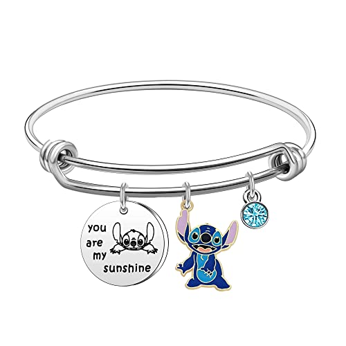 Inspirational Bracelet For Women Lady Girls Gift,Funny Adjustable Pendant Dangle Bangle Silver Jewelry You Are My Sunshine For Daughter Sisters Friends Funny Present #TOP9