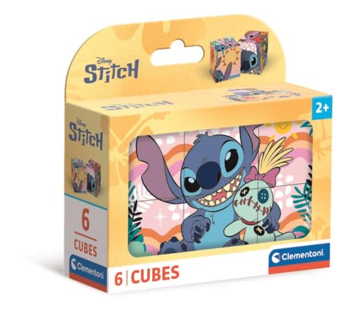 Clementoni – Cubes Puzzle Stitch 6 Cubes – 2 Ans et + – Jeu de société bébé – Idée Cadeau