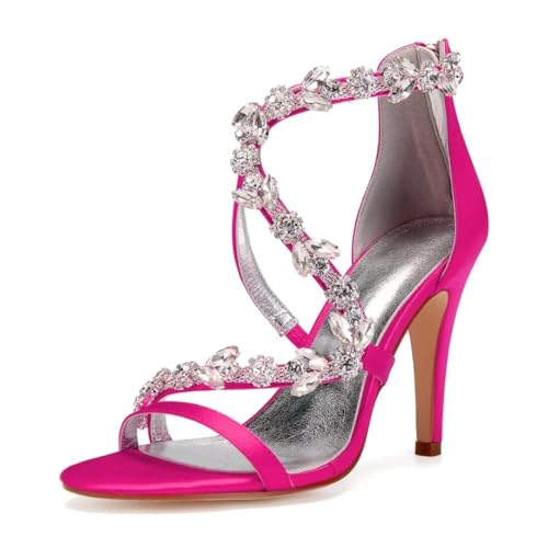 High Heel Wedding Shoes for Bride Open Toe Rhinestones Bridal Heeled Sandals Wedding High Heels product thumbnail 10