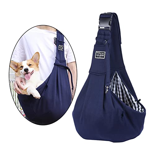 Transportín plegable para mascotas con correa para el hombro bolso azul oscuro perros gatos 8