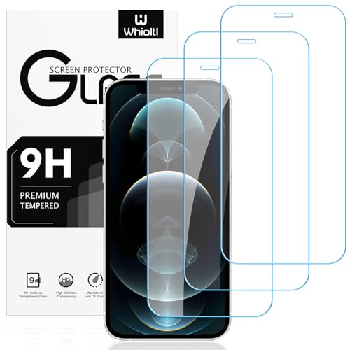 Whioltl [3 Stück Displayschutzfolie aus Hartglas für iPhone 12 Pro Max [6 7 Zoll] 9H Härte Panzer Schutz Glas [0 33mm ultra-transparent] ohne Luftblasen Anti-Kratzen Anti-Öl Hülle Freundllich