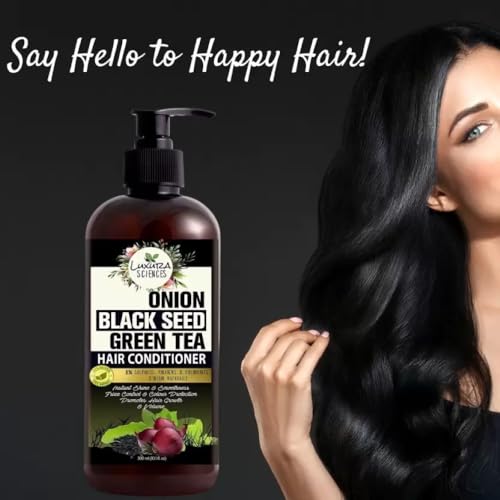 Image of Luxura Sciences Onion Conditioner 300 ml SLS Sulfate Free Organic - Best Hair Conditioner for Damaged, Dry, Curly or Frizzy Hair-Thickening for Fine /Thin Hair, Safe for Color and Keratin Treated Hair