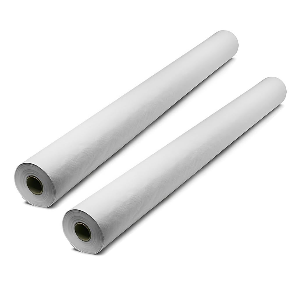 Venuscello White Venuscello® 2 X Banquet Roll 25M X 1.14M | Paper Banqueting Roll For Wedding Buffet Dinner Home Large Disposable Table Paper Cloth Covers