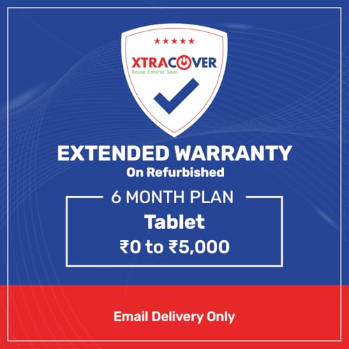 Image of Xtracover 6 Months Extended Warranty Plan for Renewed /Refurbished Tablets INR 0 to 5000(E-Mail Delivery Only)