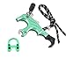 AMEYXGS Archery Compound Release Aids 3/4 Fingers Automatic Bow Release Trigger Thumb Release with Metal D Loop for Compound Bow Accessory (Green)
