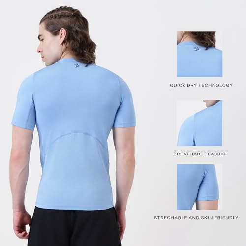 Image of MuscleBlaze Half Sleeve Air Tech Compression MuscleTee for Men
