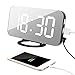 Produktbild Reefa Digital Wecker mit Dual-USB-Ladegerät-Anschluss, Spiegel Oberfläche Uhr mit großen 6,2 Zoll-leicht lesen-LED-Anzeige, Snooze-Funktion, Dimmen Modus, Batterie-Backup
