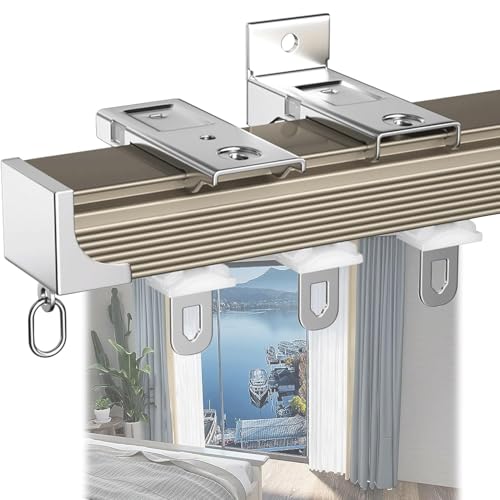 �A���~�������J�[�e�����[�� - ���ϋv���V���O���J�[�e�����b�h - 1m�`3m�܂őΉ� | �V����t��/�ǎ��t���\�A�Q��/���r���O���[���̊Ԏd�؂�p(Gold,2.5m (8.2ft))