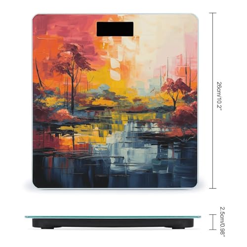 Báscula Digital de Baño con Pintura Colorida y Pantalla LCD miniatura 2