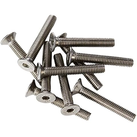 A2 Stainless Steel Socket Countersunk Screw Allen Key Bolts M6 6mm x 40mm (Pack of 10) Cover