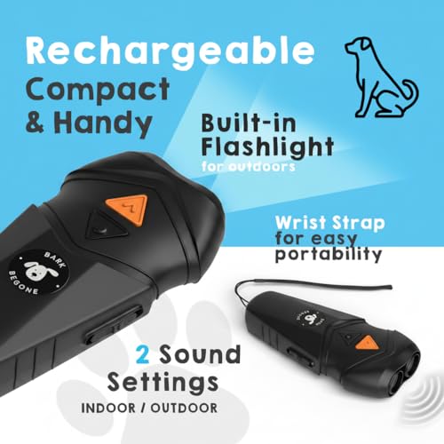 Ultrasonic Dog Bark Deterrent & Behavior Corrector - Stop Barking, Jumping, Aggression Without Yelling - Just Point & Press! Backed by Kevin Harrington from Shark Tank (Black Rechargeable) - Image 8