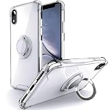 Silverback for iPhone XR Case Clear with Ring Kickstand, Protective Shock -Absorbing Bumper Shockproof Phone Case for iPhone XR -Clear