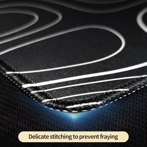 Image of Saco XXL Gaming Mouse Pad for PC - Large Desk Mat 900x400x3mm, Extended Non-Slip Rubber Base, Waterproof Surface, Topographics Design, Big Keyboard Mouse Pad for Office & Home Setup