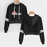 nuannuan 2D-Druck Ariana Grande Sweatshirt Mädchen Ernte Hoodie Niedlicher Top-Pullover Hoodie Nette Sängerin Mädchen Lange Frauen Lässig Lose S-XL