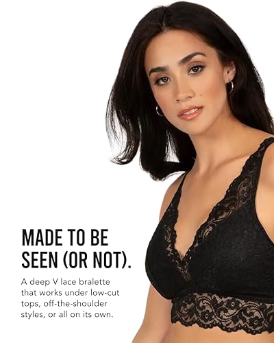Image of Smart & Sexy Women's Signature Lace Deep V Neck Wireless Bralettes