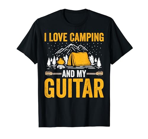 Guitar Lover Camper - Funny I Love Camping and My Guitar Camiseta