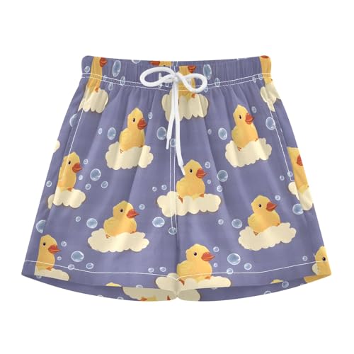 Toddler Boys Swimwear Swim Trunks with Compression Liner 4T Duck Bath Bubble