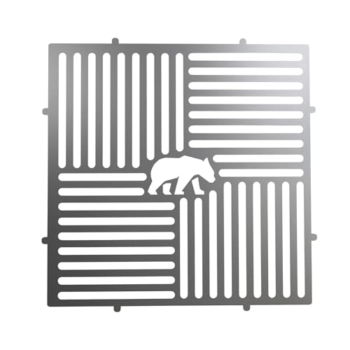 Rejilla para barbacoa de acero inoxidable, parrilla grande a cuadros para barbacoa, bandeja de alambre para cocina, parrilla para barbacoa al aire libre (7.4 x 7.4)