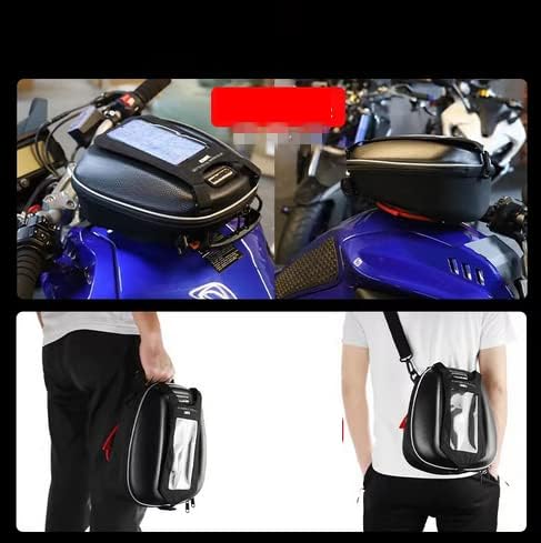 Miniatura 6 de Bolsa de tanque para YZF R25 R3 R15 XJ6 FZ6 MT25 MT03 MT 09 MT10 XJR FJR 1300 XSR 900 FZ1 FZ8 TDM motocicleta equipaje bolsas de combustible