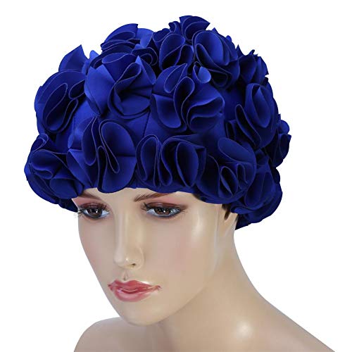 Gorro de Baño, 3 Colores Gorro de Baño de Flores para Piscina