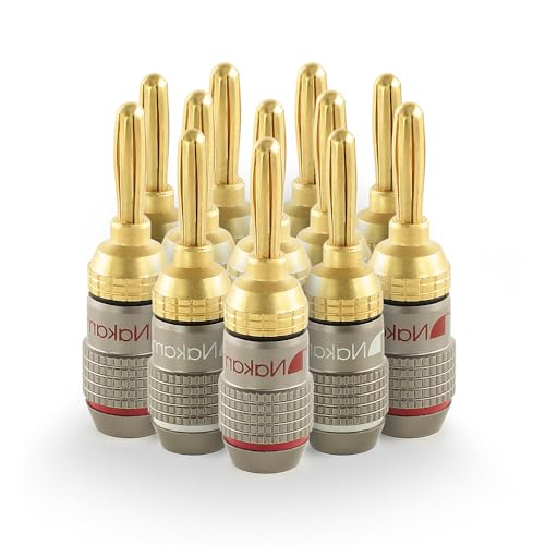 Image of Nakamichi FanLock Excel Series 24k Gold Plated Banana Plugs, 10-18 AWG