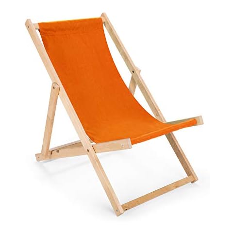 Tumbona plegable de madera BAS naranja Cover