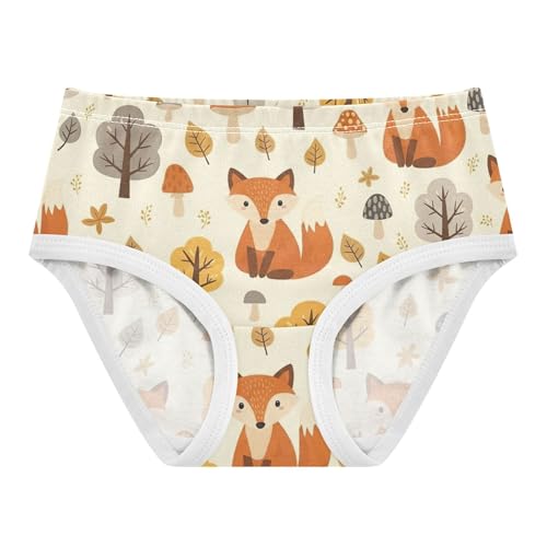 Cute Orange Foxes Forest Autumn Toddler Girls Underwear 2t Cotton Cute Panties Girl Aesthetic Briefs Kids Undies